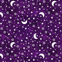 Purple - Stars and Moons